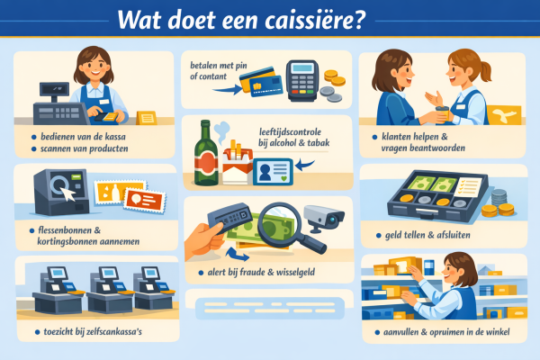 Alles over het beroep caissiere Wat doet een caissiere